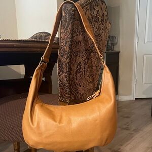 Madewell Caramel Leather Hobo Bag